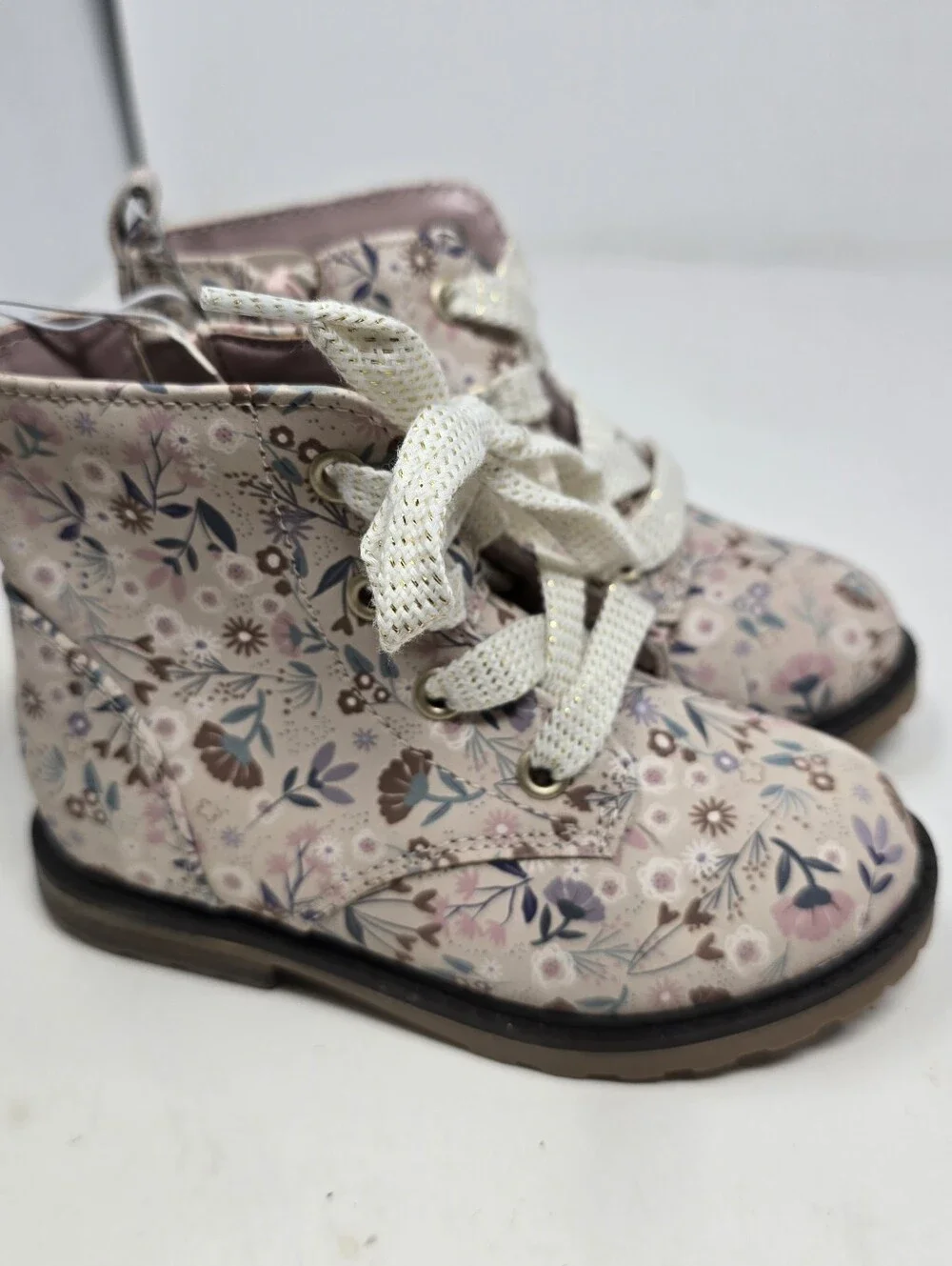 Cat & Jack Girls Size 9 Shoe Lot Bundle Lace Up Boots Pink Floral Flats